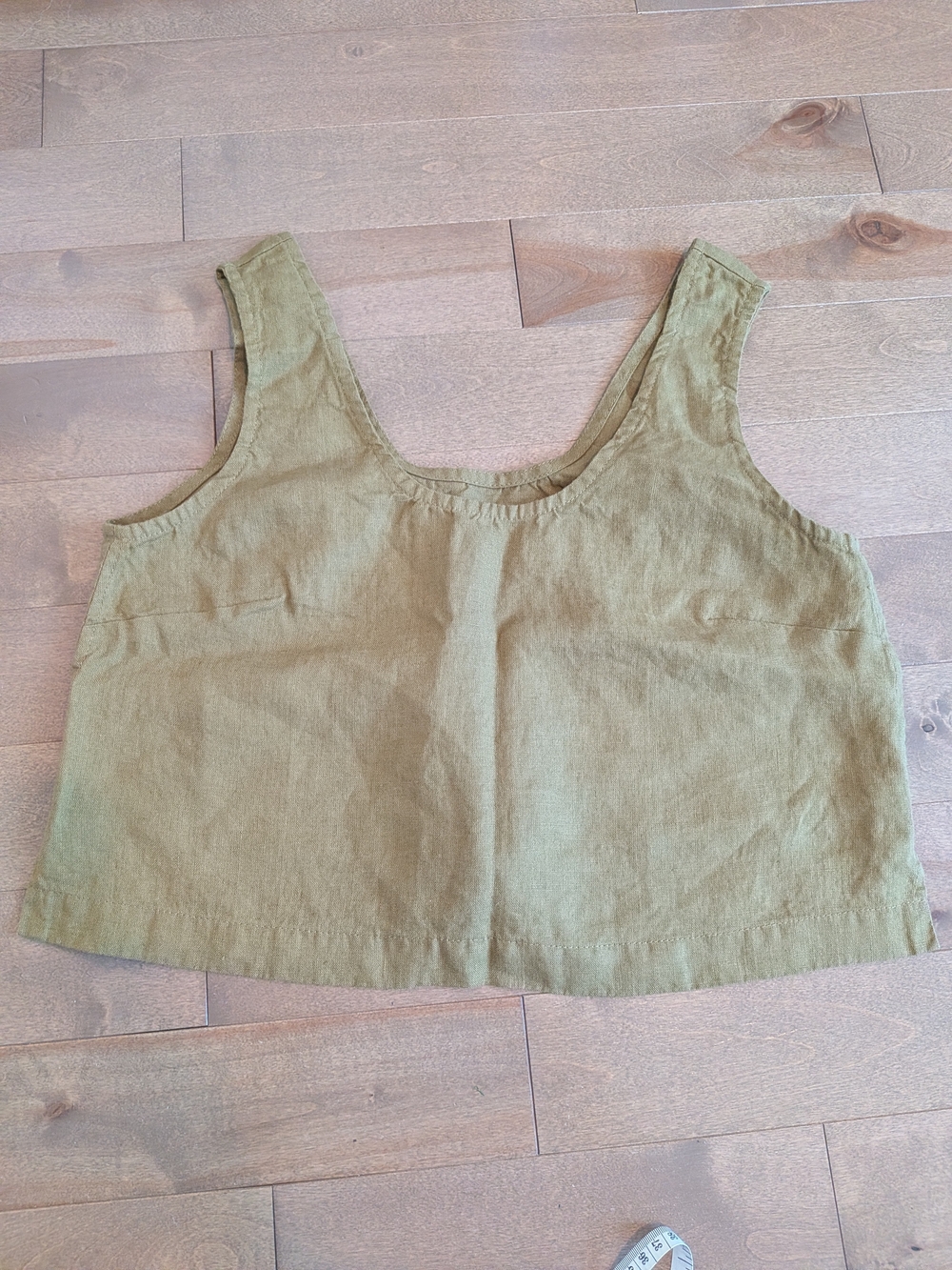 notPERFECTLINEN Olive Green Linen Tank
